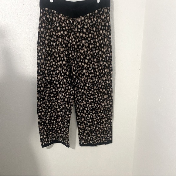 LOGO by Lori Goldstein Naomi Knit Leopard Print Wide Leg Pull-On Pants XL Soft - Picture 1 of 9